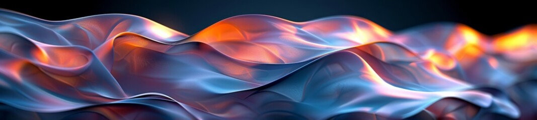 Abstract 3D Background. Ribbons of light intertwine in a vast 3D expanse, forming a delicate pattern that casts mesmerizing shadows.