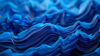 Obraz premium Layers of thin blue lines creating a sense of depth and precision