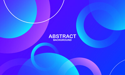 Blue abstract background with circles. Eps10 vector