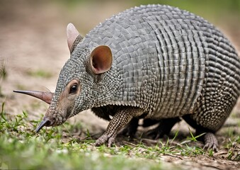 A close-up of an armadillo in South Florida.
