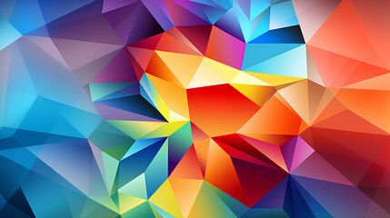 Obraz premium Colorful Geometric Triangle Mosaic: Abstract Design Wallpaper