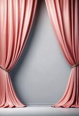 Elegant Product Design Background with Coloured Drapes. Product Stage Template, low light, cinematic light