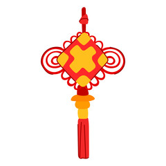 lunar chinese lucky knot cartoon. cloud year, flower traditional, korea lantern lunar chinese lucky knot sign. isolated symbol vector illustration