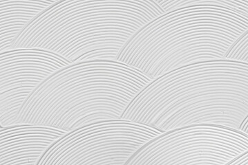 Trendy 3D paint texture with spatula strokes, white canvas volumetric effect for web design. Gray background to create a wedding cover or postcard, wallpaper on the wall.