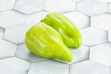 Green raw fresh bell pepper