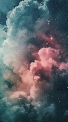 Fototapeta premium A mesmerizing galaxy background filled with countless stars, creating a breathtaking cosmic view