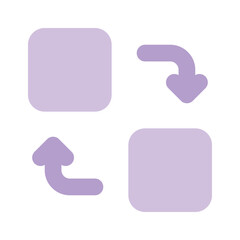 Data exchange, data transfer icon design in modern style