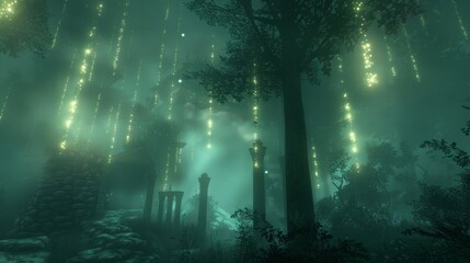Fototapeta premium The whispers of ancient ghosts seem to be carried on the breeze of these mysterious lights.