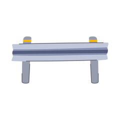 highway guard rails cartoon. street side, rail view, crash roadside highway guard rails sign. isolated symbol vector illustration