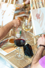 wine and art class for adults