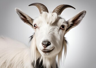 Obraz premium Profile of a Tibetan Pigmy Goat, isolated on a white background.