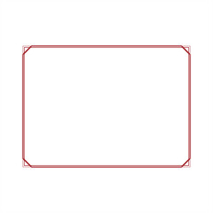 red border frame vector.eps