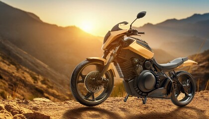 A charging modern style June motorcycle