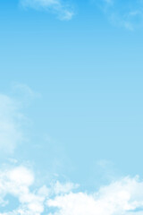 Sky Blue with clouds background,Vertical Spring Sky Cloudy with Sun Light in Morning,Backdrop...