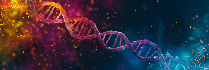 abstract colorful DNA background