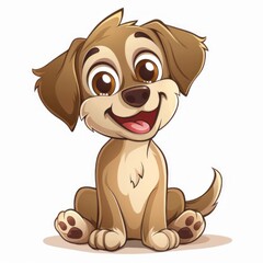 A cartoon dog with a big smile on its face