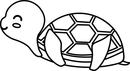 Obraz premium Turtle Line Style