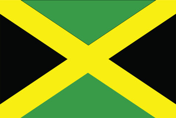 Flag of Jamaica. Vector illustration
