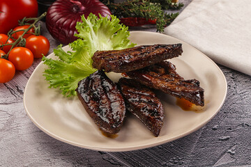 Grilled diet beef liver steak