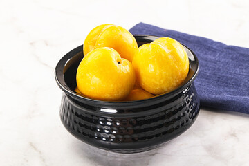 Ripe sweet and juicy Yellow Plums