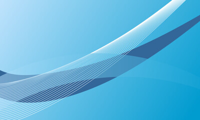 blue business lines wave curves on gradient abstract background
