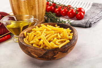 Italian pasta Maccherony for cooking