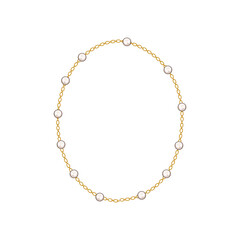 bracelet beads necklace cartoon. pearl jewelry, gras party, choker girl bracelet beads necklace sign. isolated symbol vector illustration