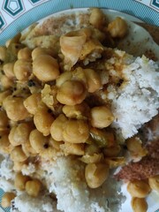 yummy traditional breakfast, puttu with kadalacurry