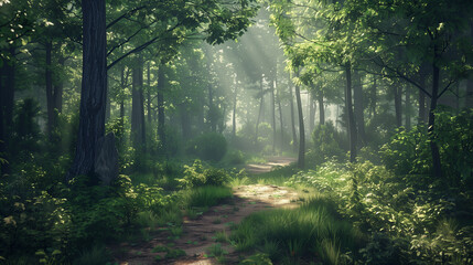 Obraz premium Peaceful Forest Path