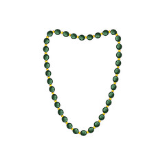 girl beads necklace cartoon. accessories beautiful, jewellery accessory, fat hand girl beads necklace sign. isolated symbol vector illustration