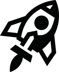 Rocket icon vector ,star up bussines 