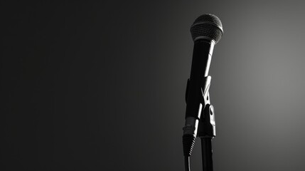 Obraz premium The authoritative voice reverberates against a backdrop of simplicity.