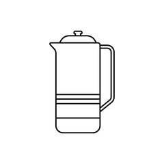 Thermos icon vector. Thermal mug illustration sign. Hot drink symbol or logo.