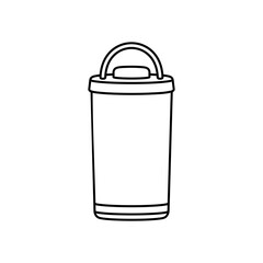 Thermos icon vector. Thermal mug illustration sign. Hot drink symbol or logo.