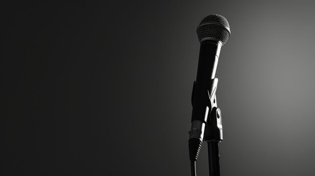 The authoritative voice reverberates against a backdrop of simplicity.