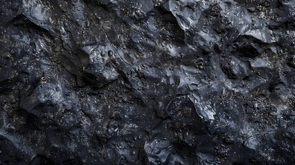 Naklejka premium Black or dark gray rough grainy stone texture background. 