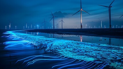 Surreal Monitoring of Advanced Renewable Energy Grids through Ethereal Bioluminescent Illumination Generative ai