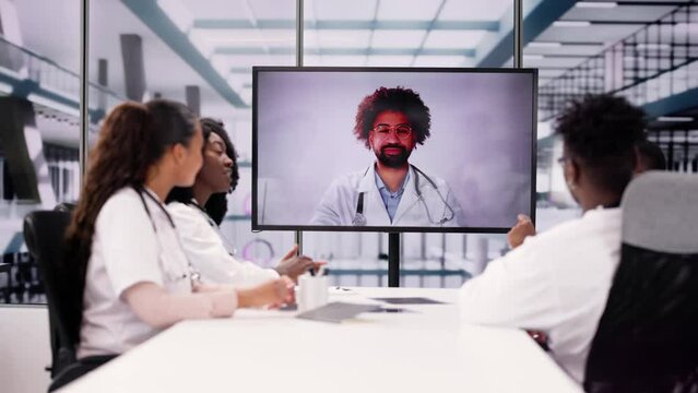 Doctor Team Meeting Video Conference Webinar