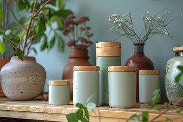 Prototypes of innovative sustainable products, Green design, Soft hues, Photography, Modern and clean