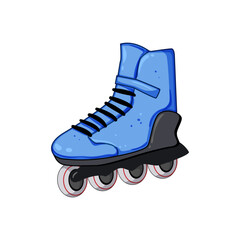 fast inline skates cartoon. fitness pair, leg skating, logo perseverance fast inline skates sign. isolated symbol vector illustration