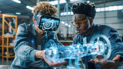 Obraz premium augmented reality application that overlays digital information