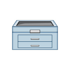 view jewelry organizer cartoon. tray girl, keep holder, earring gift view jewelry organizer sign. isolated symbol vector illustration