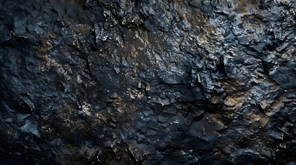 Fototapeta premium Black or dark gray rough grainy stone texture background. 