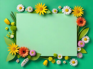 Fototapeta premium frame with flowers