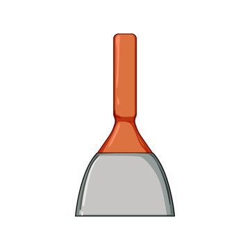 orange handled putty knife tool clip art preview