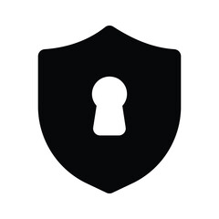 Modern icon of security, checkmark inside protection shield