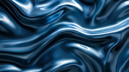 Obraz premium Shiny wavy liquid abstract background.
