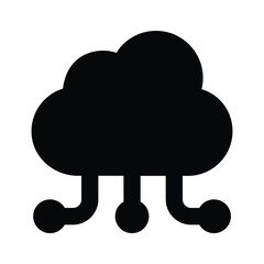 Get this creative icon of cloud network in trendy style