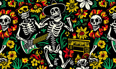 Dancing Skull background