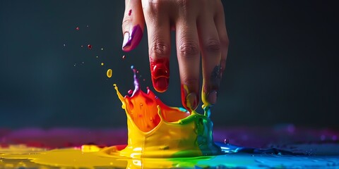 Changing the color of objects by touch